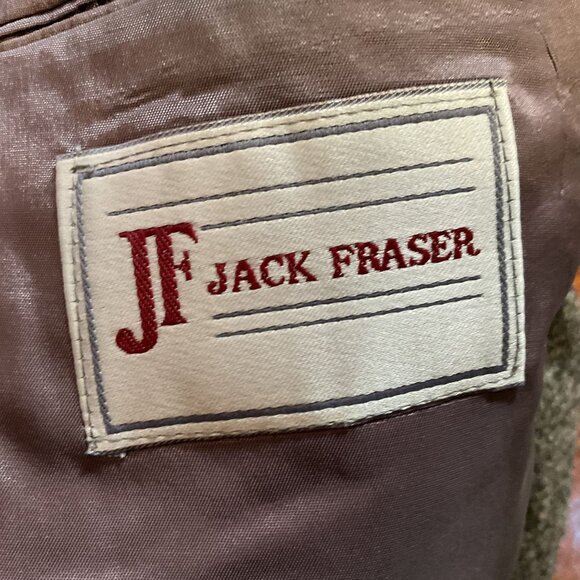 Harris Tweed Mens Sport Coat Gray Hand Woven In Scotland Jack Fraser 44R Wool - Picture 4 of 6